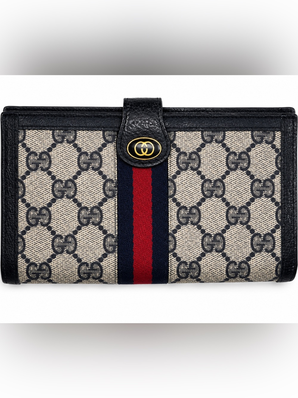 Gucci Black Leather Card Holder with Gold Logo - Picture 2 of 12